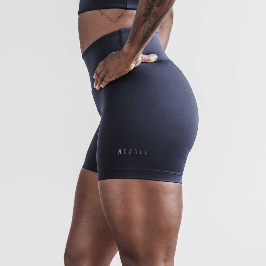 Women NOBULL Shorts | Women'S High-Rise Sleek Short 4" Night Navy