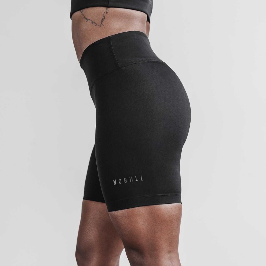 Women NOBULL Shorts | Women'S High-Rise Sleek Short 6" Black